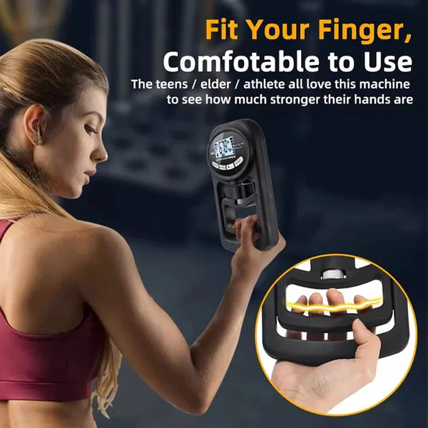 Digital Hand Dynamometer Grip Strength Tester 265Lbs/120Kg with USB LCD Screen for Power Training And Sport