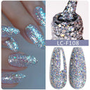 LILYCUTE 7ml Non Stick Hand Solid Extension Gel Nail Polish 3D Auroras Effect Carving Flower Function For Finger ProlongHard Gel