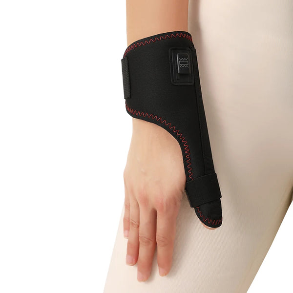 Heating Masage Thumb Wrist Support Brace Electric Heated Finger Pad Thumb Stabilizer for Carpal Tunnel Relief Finger Massager