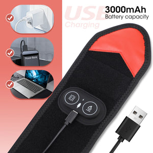 Cordless Heating Wrist Guard 660&850nm Red Light Hot Compress Wristband 3 Levels Electric Vibration Massage Hand Wrist Brace
