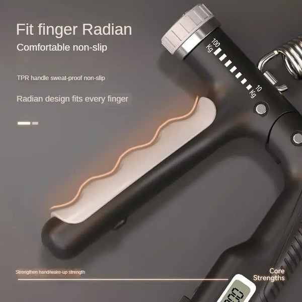 1/2Pcs 10-100KG Adjustment Smart Counting Hand Grip Spring Finger Pinch Wrist Expander Power Strengthening Pliers Fitness Tool