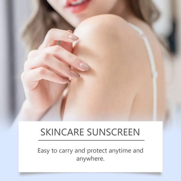 Jaysuing Skincare Sunscreen SPF 50+ Uv Protective Deep Moisturizing Anti Oxidant Non Greasy Waterproof Sunblock Stick Beauty