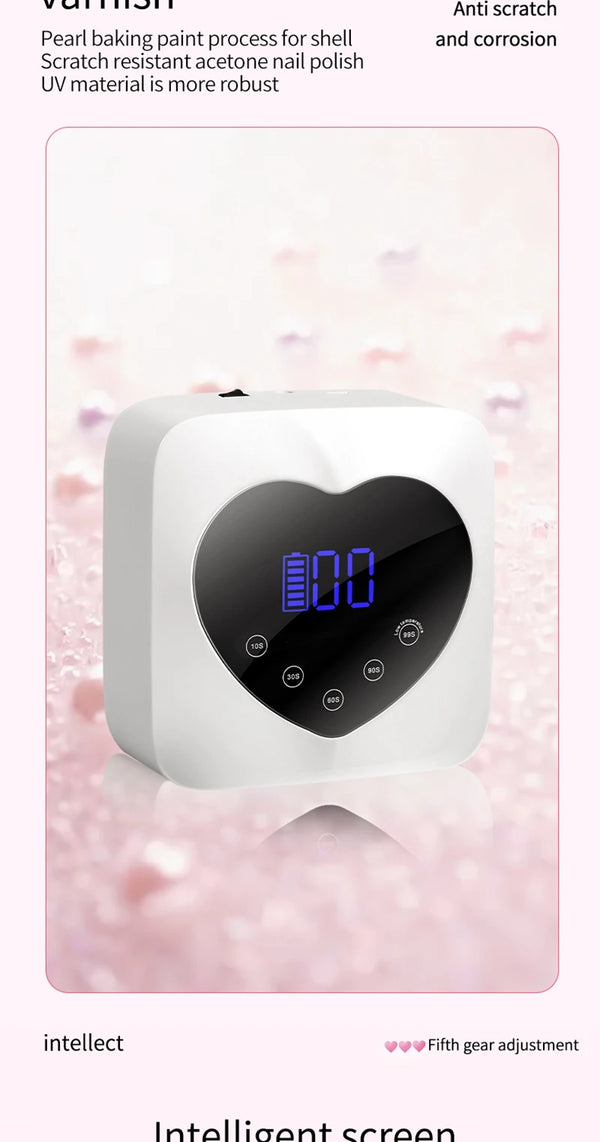 72W Nail Drying Lamp Built-in Battery Cordless UV Led Lamp For Nails Suitable For All Gel Professional Nail Equipment Tools