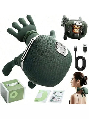 Advanced 4D Shiatsu Neck and Shoulder Massager with Heat & Finger Massage - Wireless, Deep Tissue, Simulated Human Hand Design