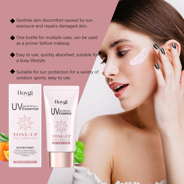 HOYGI Hydrating Protective Cream Centella Asiatica Face Cream Daily Sunscreen SPF 50 Moisturizing Facial Skin Body Sunblock Care