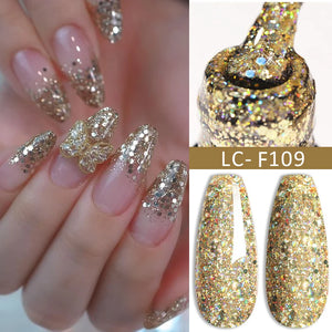 LILYCUTE 7ml Non Stick Hand Solid Extension Gel Nail Polish 3D Auroras Effect Carving Flower Function For Finger ProlongHard Gel