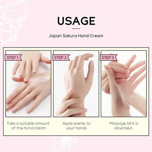 LAIKOU Sakura Hand Cream Deep Moisturizing & Restoring Hand Lotion for Dry Skin,Non-Greasy, Fast Absorbing Hand Care Cream