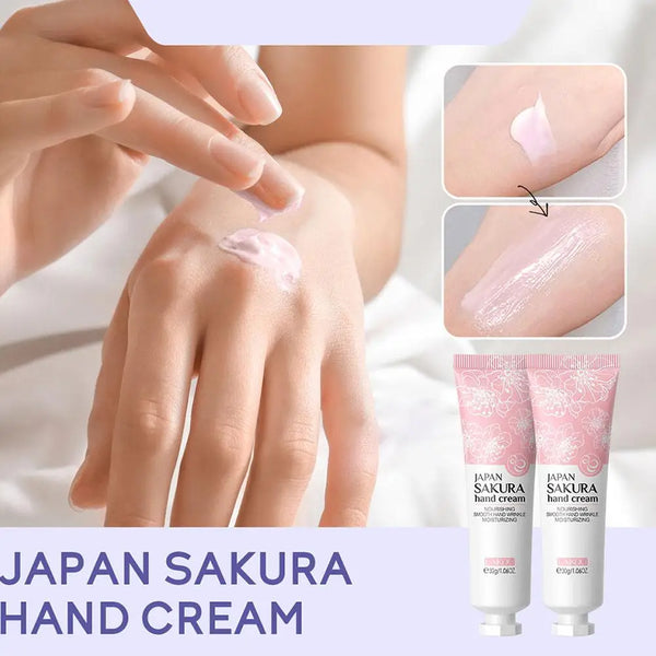 LAIKOU Sakura Hand Cream Deep Moisturizing & Restoring Hand Lotion for Dry Skin,Non-Greasy, Fast Absorbing Hand Care Cream