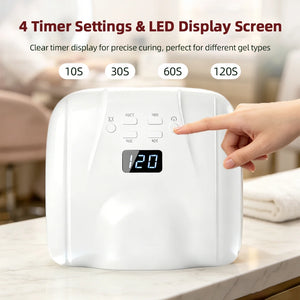 2 In 1 UV LED Gel Nail Lamp Auto Sensor Nail Dryer Fast Curing Gel Drying Light Professional Manicure Drying Lamp with SingleToe