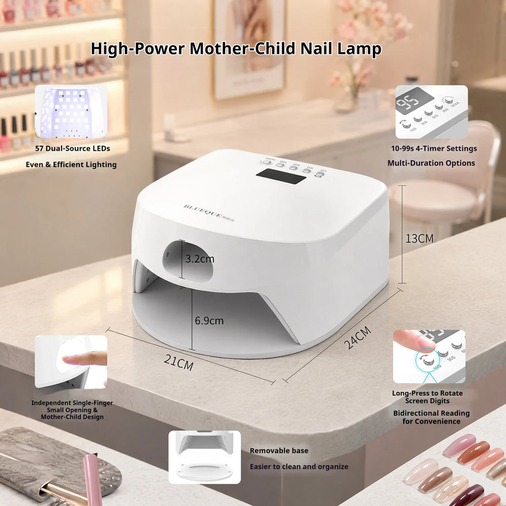 UV LED Nail Lamp Gel Nail Dryer Large Space Curing Light Fast Drying Manicure Tool for Gel Polish Nail Art