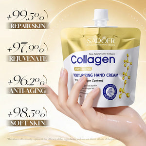 SADOER Collagen Moisturizing Hand Cream Anti Aging Replenish Whitening Repair Damaged Skin Hydrating Hands Skin Care
