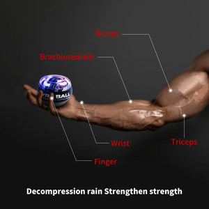 LED Gyroscopic Power Wrist Ball Self-starting Gyro Ball Gyroball Arm Hand Muscle Force Trainer Exercise Strengthener
