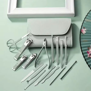 16/12/4 pcs Professional Nail Clippers and Cuticle Nippers Set with Travel Case Manicure Set Pedicure Sets Nail Clippers