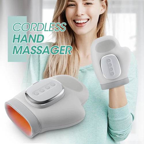 Electric Hand Massager with Airbag Compress Carpal Tunnel Wrist Finger Massagers Portable Vibrating Gloves Kneading Rollers