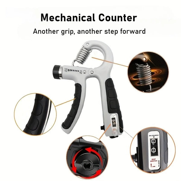 10-100Kg Adjustable Heavy Gripper Fitness Hand Exerciser Grip FatGrip Wrist Increase Strength Spring Finger Pinch Carpal Expande