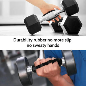 A Pair Anti-Slip Grip for Weight Lifting Pull-Ups Gym Training Unisex Ergonomic Rubber Hand Protector Strengthener Handle Gloves