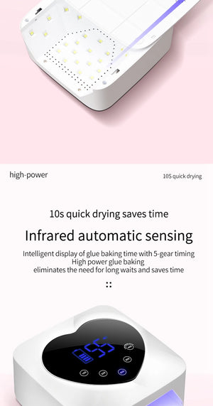 72W Nail Drying Lamp Built-in Battery Cordless UV Led Lamp For Nails Suitable For All Gel Professional Nail Equipment Tools