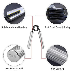 Metal Hand Grip Set 100LB-300LB No Slip Heavy-Duty Grip Strengthener Great Wrist & Forearm Hand Exerciser, Home Gym Hand Gripper