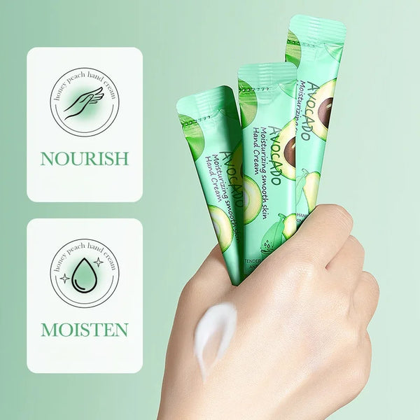 20 Sticks in a Box, Avocado Moisturizing and Hydrating Hand Cream, Moisturizing and Nourishing, Hand Cream, Face Cream, Body Cream, Multi-Use, Individually Packaged for Easy Portability, for Daily Skin Care and Travel.