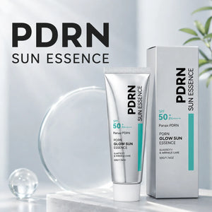SPF 50 PDRN Facial Sunscreen Essence Broad Spectrum UV Defense Waterproof Moisturizing Refreshing Non Sticky Daily Face Sun Care