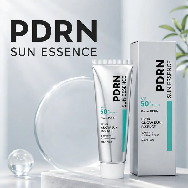 SPF 50 PDRN Facial Sunscreen Essence Broad Spectrum UV Defense Waterproof Moisturizing Refreshing Non Sticky Daily Face Sun Care