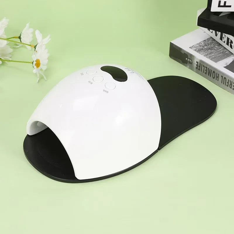 Uv/Led Nail Phototherapy Curing Lamp for Beautiful Nails, Painless Dual-Use Phototherapy Lamp Suitable for Hands and Feet, with Removable Foot Pads, Phototherapy Lamp for Nail Polish Gel Curing and Drying Machine