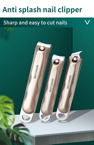 18PCS Nail Clipper Manicure Set Stainless Nail Cutter Pedicure Scissor Cuticle Nipper Nail Tool Personal Care Nail Grooming Tool