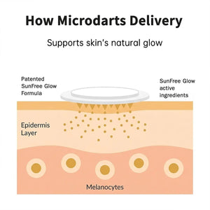 Purevlab Sunless Tanning Patches | New Advanced Sun Free Glow Microdarts Patch, Natural Self Tanning Patches for Women