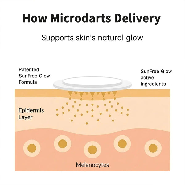 Purevlab Sunless Tanning Patches | New Advanced Sun Free Glow Microdarts Patch, Natural Self Tanning Patches for Women