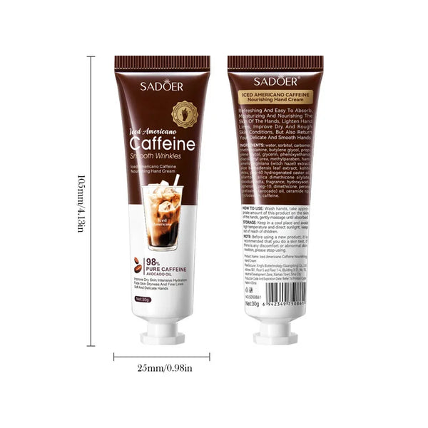 1/2/5pcs Caffeine Hand Cream Set Travel Size Moisturizing Nourishing Brightening Hydrating Skin Care Christmas Gift