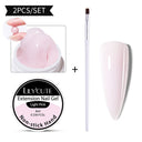 LILYCUTE 7ml Non Stick Hand Solid Extension Gel Nail Polish 3D Auroras Effect Carving Flower Function For Finger ProlongHard Gel
