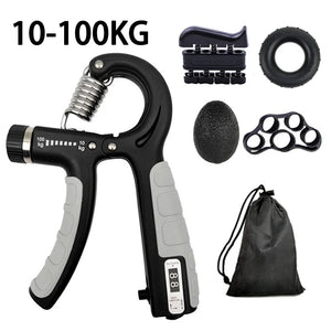10-100Kg Adjustable Heavy Gripper Fitness Hand Exerciser Grip FatGrip Wrist Increase Strength Spring Finger Pinch Carpal Expande
