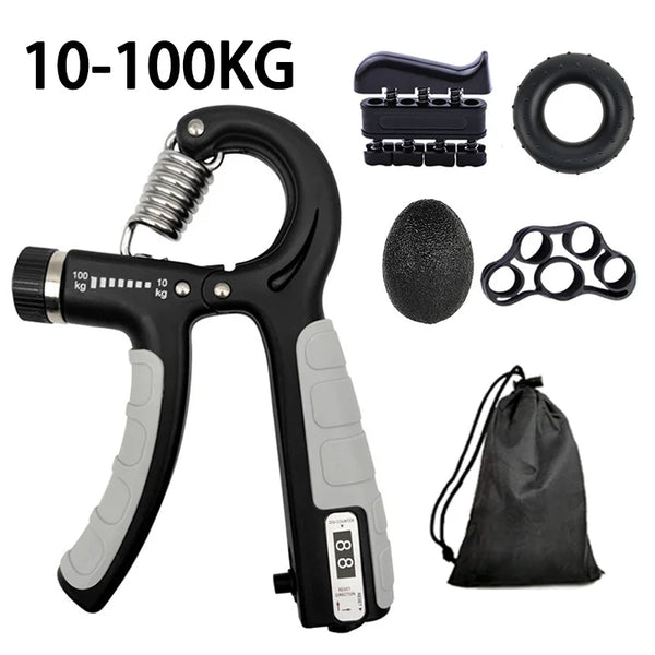10-100Kg Adjustable Heavy Gripper Fitness Hand Exerciser Grip FatGrip Wrist Increase Strength Spring Finger Pinch Carpal Expande
