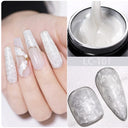 LILYCUTE 7ml Non Stick Hand Solid Extension Gel Nail Polish 3D Auroras Effect Carving Flower Function For Finger ProlongHard Gel