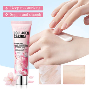 Collagen Cherry Blossom Moisturizing Smooth Hand Cream For Autumn And Winter Portable Dry Skin Moisturizing Cream