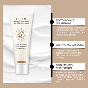 SPF50 Sunscreen Defensing Ultraviolet Reducing Pigmentation Even Tone Waterproof Whitening Anti Sunburn Facial Protective Cream