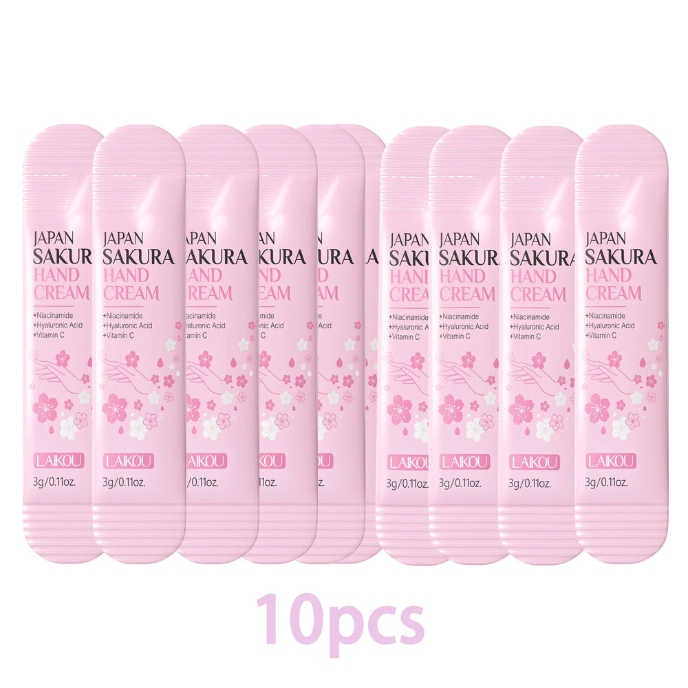 LAIKOU Cherry Blossom Hand Cream Moisturizing Nourishing Brightening Hydrating Hand Lotion Creams Intensive Repair Hand Balm