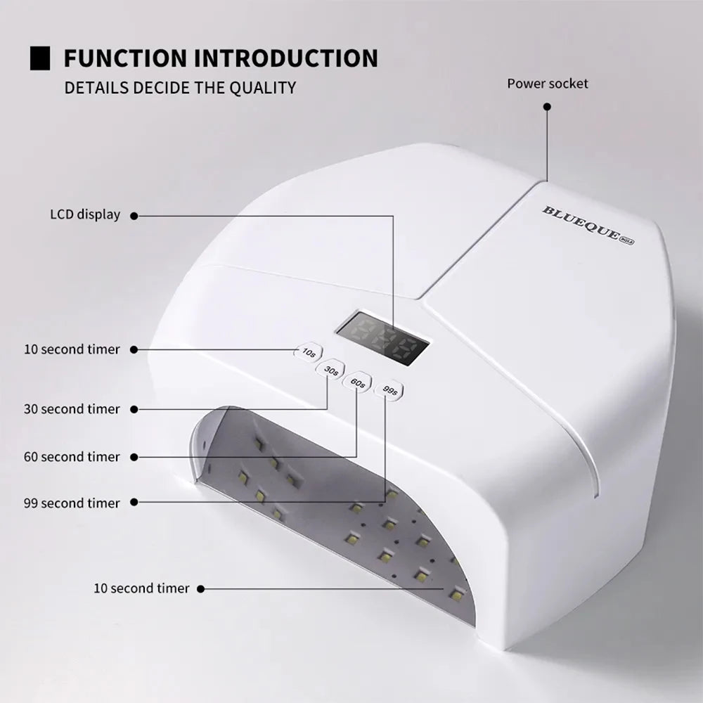 Professional Nail Lamp 72Pcs LED Nail Dryer Machine USB Plug for Manicure