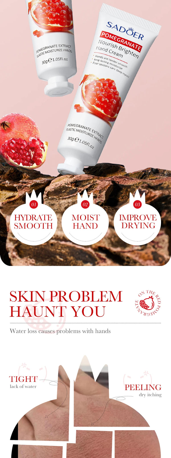 Wrinkle Removal Hand Cream Soften Whitening Moisturizing Cracked Repair Hands Creams Anti-Crack Wrinkle Skin Care