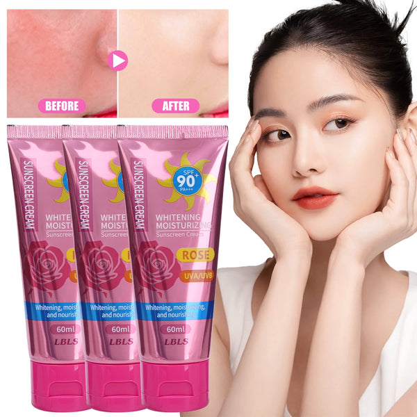 Sunscreen SPF90+ UV Radiation Protection Lsolation Moisturizing Brighten Face Body Arm Thighs Sunblock Skin Care Sunscreen Cream