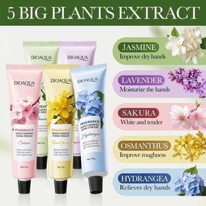 75g BIOAQUA Lavender Sakura Moisturizing Hand Cream Jasmine Moisturizing Nourishing Hydrating Hands Moisturizer Skin Care