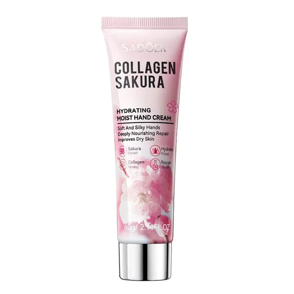 Collagen Cherry Blossom Moisturizing Smooth Hand Cream For Autumn And Winter Portable Dry Skin Moisturizing Cream