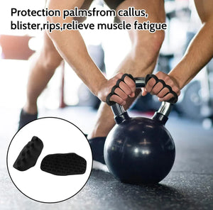 A Pair Anti-Slip Grip for Weight Lifting Pull-Ups Gym Training Unisex Ergonomic Rubber Hand Protector Strengthener Handle Gloves