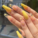 24pcs Pink Leopard Print Fake Nails French Press on Nails Y2K Sweet Cool Long Square False Nails Stars Pearl Rhinestone Nail Art