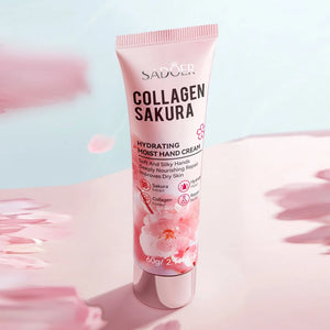 Collagen Cherry Blossom Moisturizing Smooth Hand Cream For Autumn And Winter Portable Dry Skin Moisturizing Cream