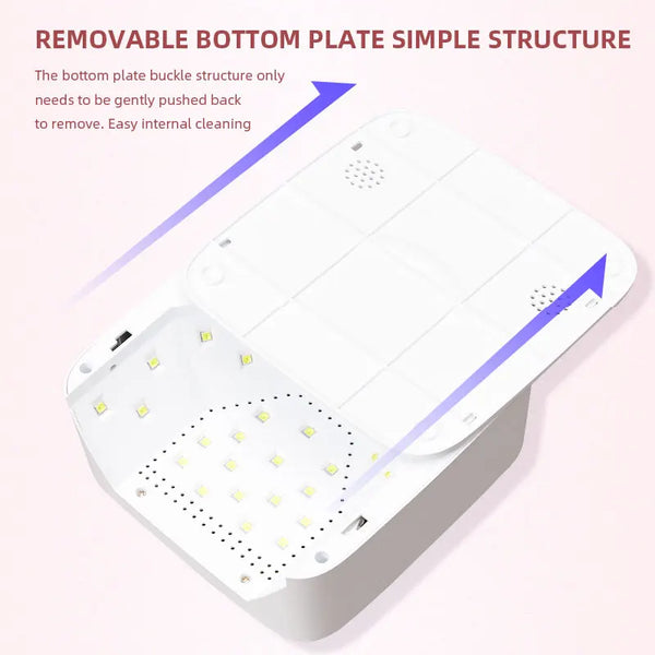 72W Nail Drying Lamp Built-in Battery Cordless UV Led Lamp For Nails Suitable For All Gel Professional Nail Equipment Tools