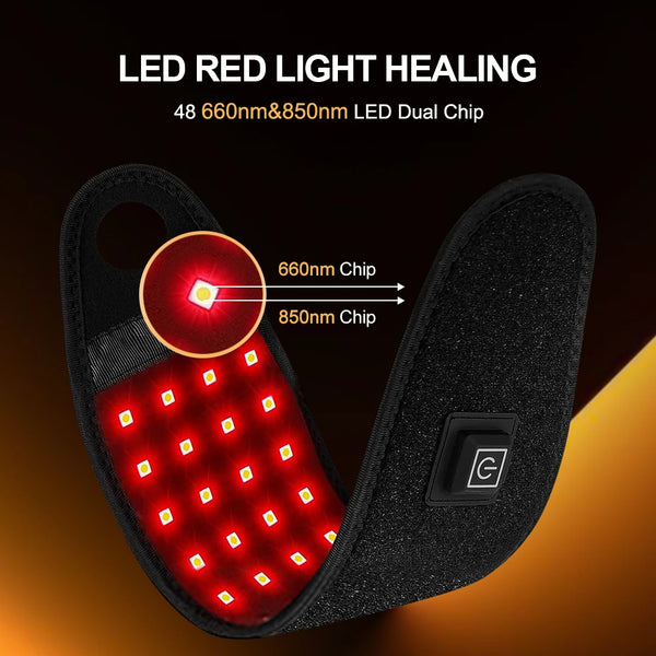Red Light Heating Wrist Protector 660nm 850nm Infrared USB Hand Massage Support WristBand Pad Brace Hand Joint Guard Health Care