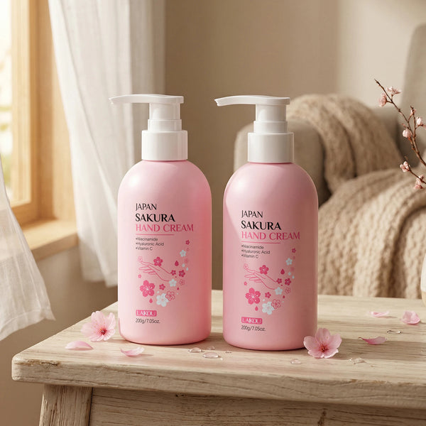 LAIKOU Japan Sakura Hand Cream 200g Long-Lasting Hydration Smooth Radiant Refreshing Scent Hand Care
