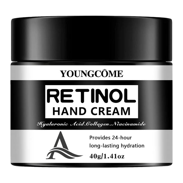 YOUNGCOME Retinol Hand Cream with Hyaluronic Acid & Collagen - 24-Hour Long-Lasting Hydrating Hand Moisturizer 40/70g