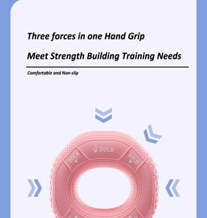 Silicone Adjustable 20-90LB Hand Grip Arm Strength Exercise Gripping Ring Fitness Gym Finger Forearm Trainer Carpal Expander